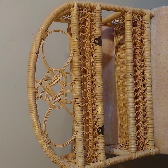 Vintage Boho Wicker Shelf - Picture 2 of 14